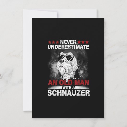 Carte De Remerciements Never Underestimate An Old Man (Devant)