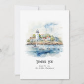 Carte De Remerciements Newport, Rhode Island Destination Wedding (Devant)