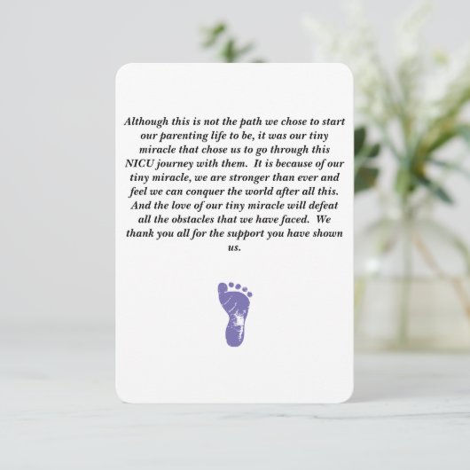 Carte de remerciements NICU (Debout devant)