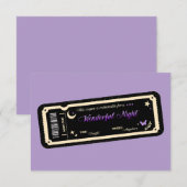 Carte De Remerciements  Night coupon (Devant / Derrière)