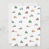 Carte De Remerciements N'importe quel âge Jour de tracteur aquarelle (Dos)