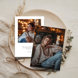 Carte De Remerciements N'importe quel événement Love & Thanks 2 Fête des 