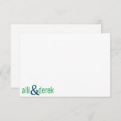 Carte De Remerciements N'importe quelle couleur - Couples Bloquent les ca (Devant / Derrière)