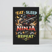 Carte De Remerciements Ninja Life Loop (Debout devant)