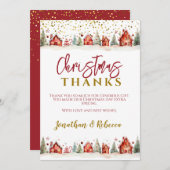 Carte De Remerciements Noël (Devant / Derrière)