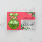 Carte De Remerciements Noël (Intérieur)