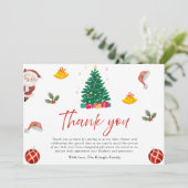 Carte De Remerciements Noël (Debout devant)