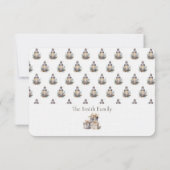 Carte De Remerciements Noël Aquarelle Salutations (Dos)