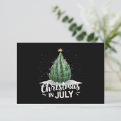 Carte De Remerciements Noël Arbre de Noël de la pastèque En Juillet Été (Debout devant)