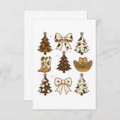 Carte De Remerciements Noël Boot Cowboy Père Noël Occidentale Noël (Devant / Derrière)