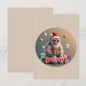 Carte De Remerciements Noël Croyez le Sasquatch Bigfoot (Devant / Derrière)