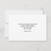 Carte De Remerciements Noël de Santa and his Flying (Dos)