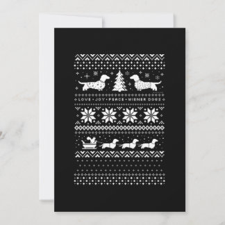 Carte De Remerciements Noël des Dachshunds