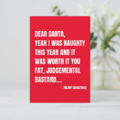 Carte De Remerciements Noël drôle (Debout devant)