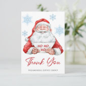 Carte De Remerciements Noël drôle Père Noël Reindeer (Debout devant)