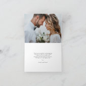 Carte De Remerciements Noël Floral Crest Monogramme Photo Mariage (Intérieur)