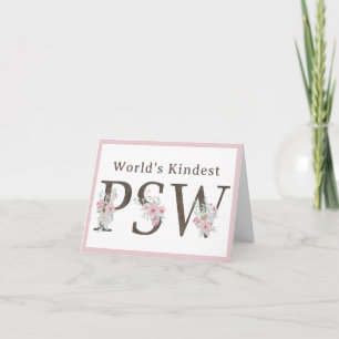 Carte De Remerciements Noël Floral PSW le plus Gentil du Monde