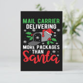 Carte De Remerciements Noël Funky Holiday Mailman Postman Dire (Debout devant)