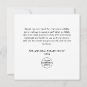 Carte De Remerciements Noël Pine Cônes Entreprise Russe Vacances Boho (Dos)