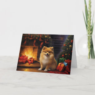 Carte De Remerciements Noël Poméranie 1