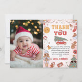 Carte De Remerciements Noël super photo (Devant)