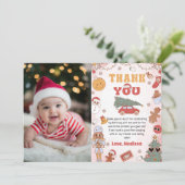 Carte De Remerciements Noël super photo (Debout devant)