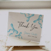 Carte De Remerciements Nœud Bleu