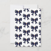 Carte De Remerciements Noeud de mariage ruban noir et or Shower de mariag (Dos)