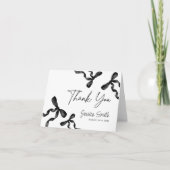 Carte De Remerciements Nœud noir  (Devant)