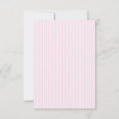 Carte De Remerciements Nœud rose, ruban rose et blanc (Dos)