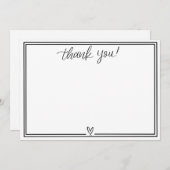 Carte de remerciements (noir) (Devant / Derrière)