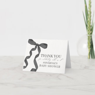 Carte de remerciements noir Baby shower noir