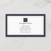 Carte de remerciements Noir Blanc Or (Dos)