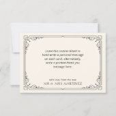 Carte De Remerciements Noir de tournesol (Dos)