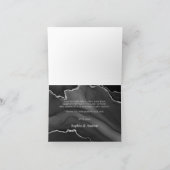 Carte de remerciements noir et argent (Intérieur)