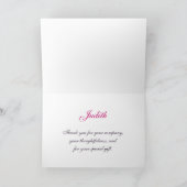 Carte de remerciements noir et blanc de Fête de la (Intérieur)