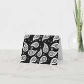 Carte de remerciements noir et blanc de mariage de (Dos)