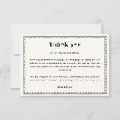 Carte De Remerciements Noir et blanc écrit à la main (Devant)