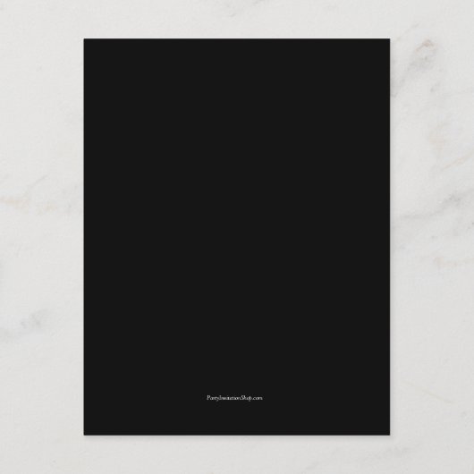 Carte De Remerciements Noir et Blanc Mariage Réception Cadre (Dos)