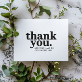 Carte de remerciements | Noir et blanc rétro