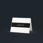 Carte de remerciements noir et blanc simple - plié<br><div class="desc">Carte de remerciements simple noir et blanc - plié Peut être entièrement customisé pour répondre à vos besoins. © Gorjo Designs. Imprimé par Zazzle. // Vous cherchez des articles correspondants ? Autre papeterie disponible ici : https://www.zazzle.com/collections/black_and_white_striped_wedding-119550615860932414 // Besoin d'aide pour customiser votre design ? Vous avez d'autres idées ? N'hésitez...</div>