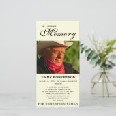 Carte De Remerciements Noir et reconnaissance commémorative de famille de (Debout devant)