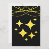 Carte De Remerciements Noir & Or Old Scroll 50e Anniversaire de Mariage (Dos)