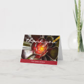 Carte De Remerciements Noir orange cactus script nom moderne (Devant)