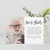 Carte De Remerciements Noir photo moderne 2 photo - Script manuscrit funé (Debout devant)