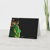 Carte de remerciements noir vert (Dos)