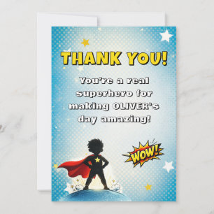 Carte De Remerciements Nom de garçon de super-héros de bande dessinée Ann
