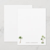 Carte De Remerciements Nom de palmier tropical (Devant / Derrière)
