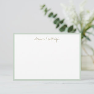Carte De Remerciements Nom de script personnalisé de la bordure de taille