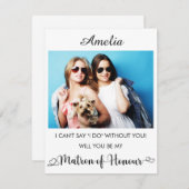 Carte De Remerciements Nom personnalisé et proposition d'aide-mémoire pho (Devant / Derrière)